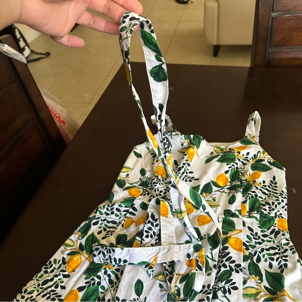 Roz & Ali - Square Neck Midi Dress in Lemon Floral Print - Picture 6 of 6